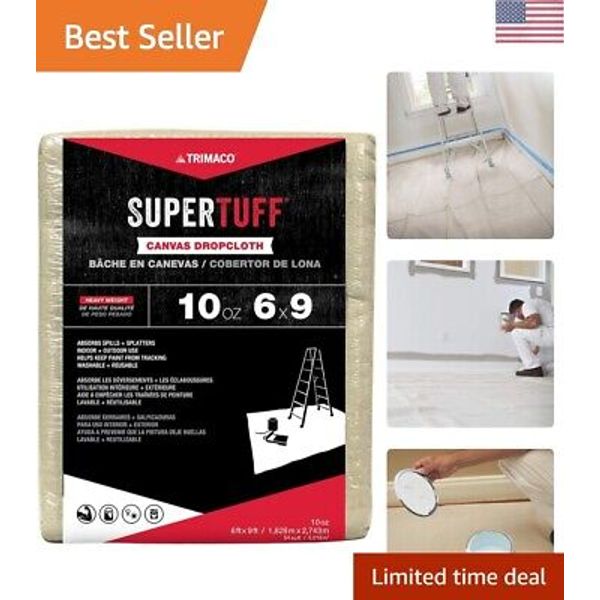 SuperTuff Drop Cloth, 6-feet x 9-feet, Tan, 54 Sq Ft