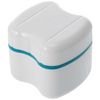 ROSENICE Denture Bath Box False Teeth Storage Container Case with Rinsing Basket (Green)