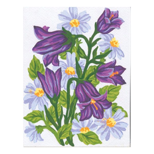 Collection D'Art Tapestry kit Flowers Bluebells, 100% Cotton, Multi-Colour, 20 x 25 x 0.1 cm