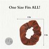 12 Pack Solid Hair Ties Scrunchies (Camel)