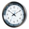 404-54667 La Crosse Technology 10" Metal Frame Atomic Analog Wall Clock
