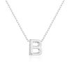 Philip Jones Initial Necklace Letter B Created with Zircondia® Crystals