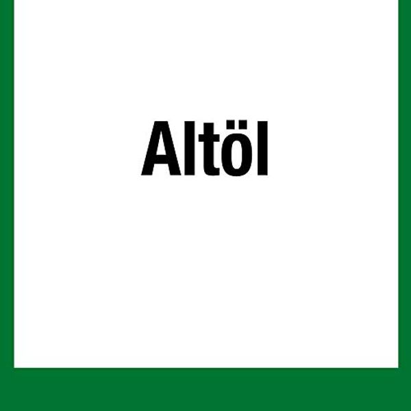 Recycling Label – Waste Oil – Plastic – 20 x 20 cm