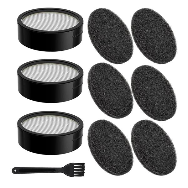 CFTS72 Iris Ohyama Vacuum Cleaner Filter Set SCD-120P, SCD-181P, SCD-121P, SCD-R1P, SCD-184P, SCD-L1P, Exhaust Filter, Sponge Filter, Cyclone, Dust Collector, 3 Cartridges Included