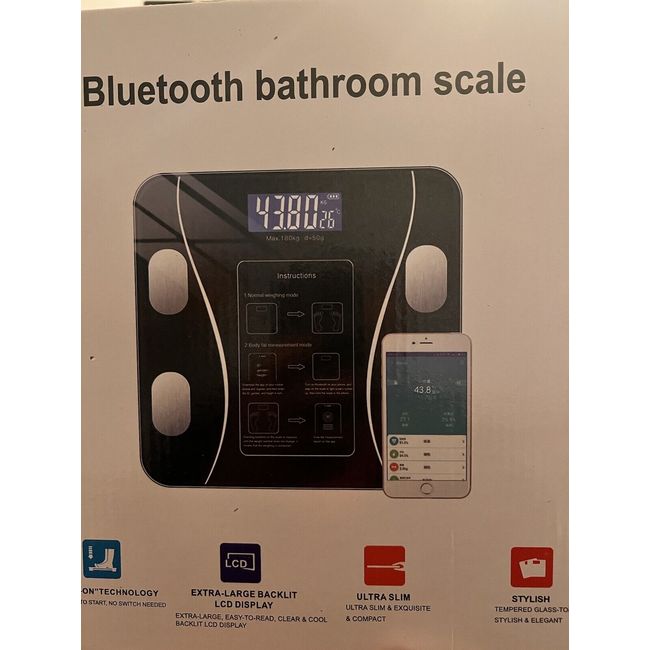 RENPHO Bluetooth BMI Scale - Black for sale online