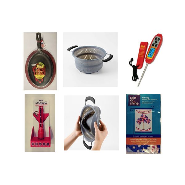 Bundle Collapsible colander, Fajita cooking set, BarBQ Thermometer,multi bartool