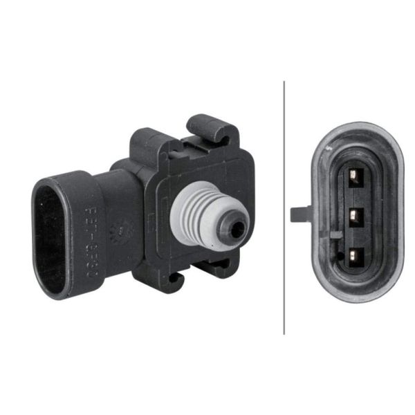 HELLA 6PP 009 400-201 Sensor, boost pressure - 5V - without cable