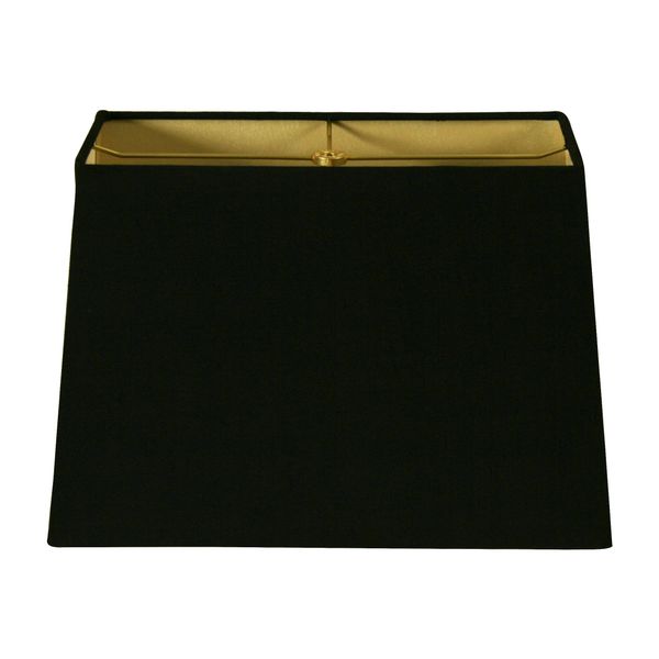 Royal Designs, Inc. Rectangle Hardback Lamp Shade, HB-613-18BLK, Black, (8 x 16) x (10 x 18) x 12