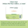 Clean + Easy Professional Pot Wax System, Deluxe Pot Wax Standard Warmer Collars Prevent Wax Drips For Mess Free Effortless Wax Warmer Clean Up (50 Count)