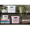 Curver Infinity Dots Set of 4 Rectangular 100% Recycled Small Storage Boxes 4.5 Litres - White