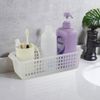 Dynko 6 pack Slim Plastic Storage Baskets, Grey and Clear Narrow Storage Baskets