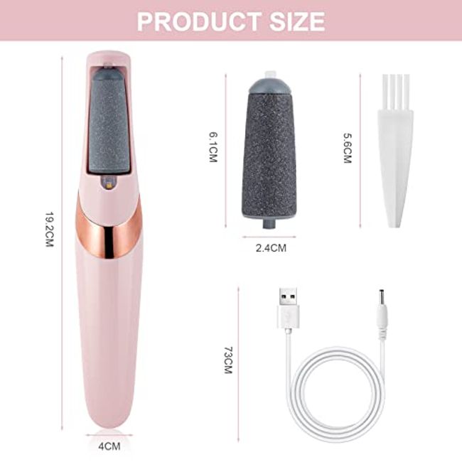 Electric Foot File, Usb Rechargeable Feet Callus Remover With 2