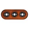 QR1 Series Surface-Mounted Retro Frame 3-Way Beech Wood Dark