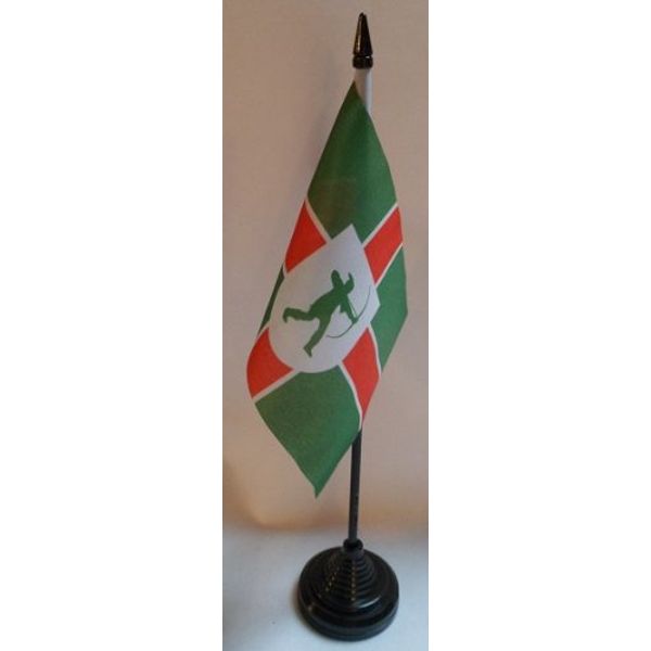 12 x Nottinghamshire Old 4" x 6" Table Flags With Sticks & Bases