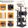 Cat Tree Cat Tower 54 inch with Scratching Posts 3 Condos for Medium Cats Play