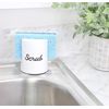 AuldHome Design White Enamel Sponge Holder; Rustic Enamelware Kitchen Sink Accessory