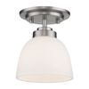 Z-Lite 443F1-BN 1 Light Flush Mount, Brushed Nickel