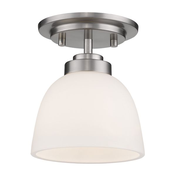 Z-Lite 443F1-BN 1 Light Flush Mount, Brushed Nickel