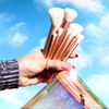 Real Techniques The Wanderer Makeup Brush Kit, Premium and Professional Brush Set, Soft Bristles, For Foundation, Powder, Eyeshadow, Blush, Bronzer, & Concealer, 9 Piece Set