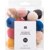 Garnpompon Set Natur Mix