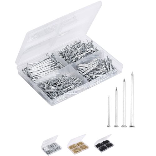Mr. Pen- Nail Assortment Kit, 600pc, Small Nails, Nails, Nails for Hanging Pictures, Picture Hanging Nails, Finishing Nails, Hanging Nails, Picture Nails, Wall Nails for Hanging, Pin Nails