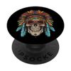 Apache Skull Stylish Head Chief Funny Portrait PopSockets Standard PopGrip