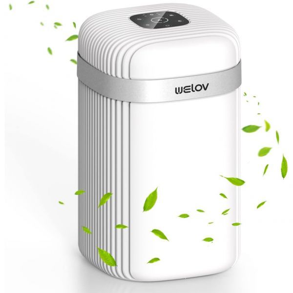 Bedroom Air Purifier: Welov H13 True HEPA Purifier for Pets 0.1 Microns, White