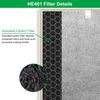 He401 Filter Replace For Shark Air Purifier 4 Replacement Filter, Comp