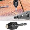 Bestgle 0.3-6.5mm Keyless Drill Chuck Conversion Tool Quick Change Converter Screwdriver Driver Adapter with 1/4'' Hex Shank