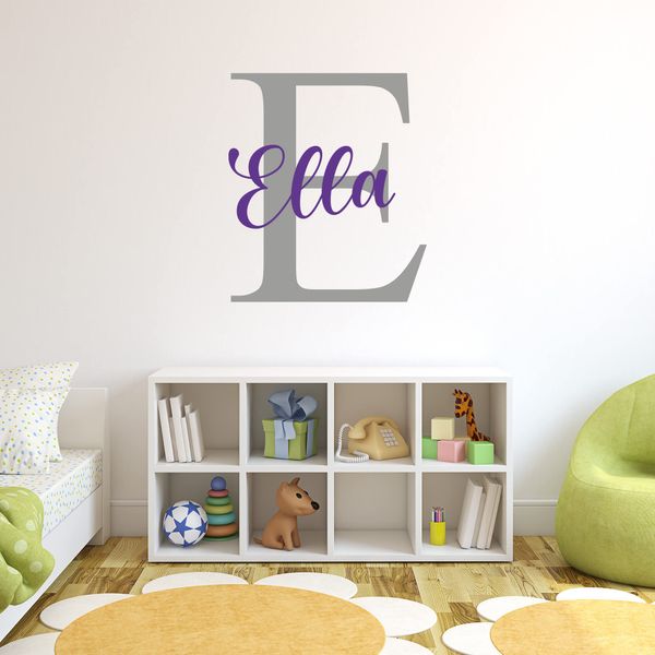 Bedroom Personalised Initial Name Wall Sticker Children’s Bedroom playroom Deca
