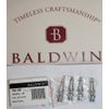 Baldwin Brass Steeple Tip Hinge Finials Polished Chrome Finish 1093-260 SET FOUR