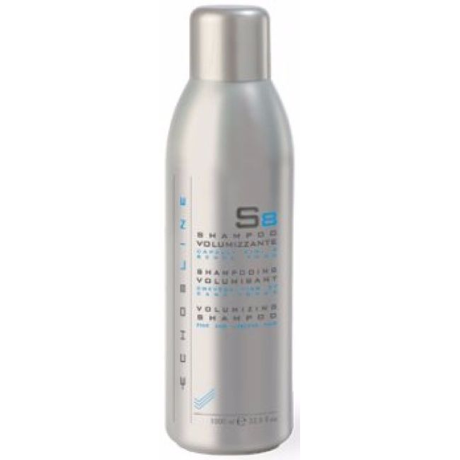 Echosline S8 Volumizing Shampoo. 33.8 oz. /1000 ml. (Group of 3)