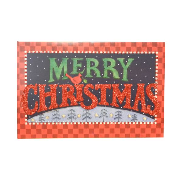 American Greetings Merry Christmas Cards With Glitter 6 Pack