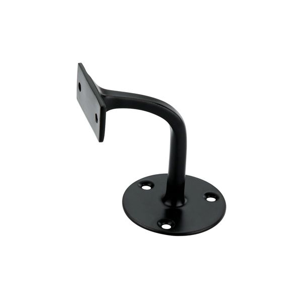 Infinity Decor Wall Mounted Handrail Bracket – Heavy Duty Banister Rail Brackets Wall Mount Railing Support Bracket (Matt Black)
