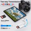 [Apple MFi Certified] SD Card Reader for iPhone iPad, Lightning USB C SD Card Reader for MicroSD/SD, 2 in 1 SD/TF Camera Card Viewer Memory Card Reader for iPhone/iPad/Macbook/Android Samsung/Camera