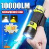 LED Diving Flashlight USB Professional IPX8 Underwater Scuba Flashlight Fishing