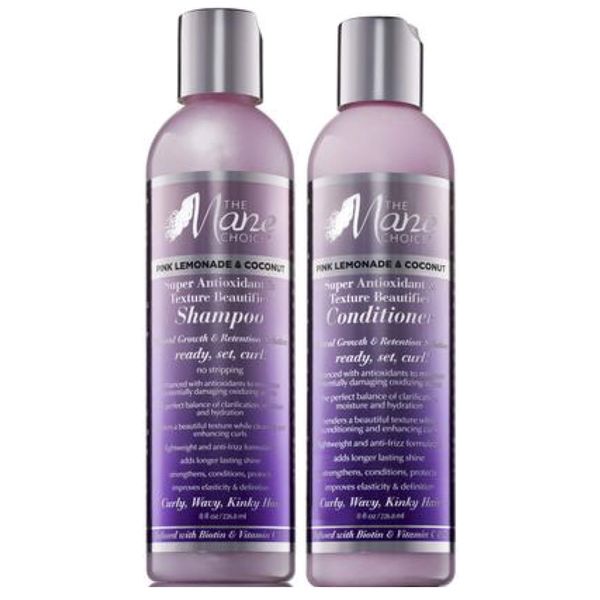 The Mane Choice Pink Lemonade & Coconut Super Antioxidant & Texture Beautifier Shampoo & Conditioner Set