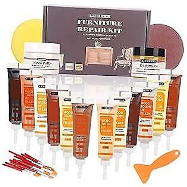 Wood Furniture Repair Kit, High-Performance Wood Filler, Wood Putty 26 Pcs