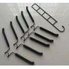 Multi-Layer Clothes Hanger Heavy-Duty Stainless-Steel 5in1 Space Saving 2 Hooks