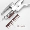 Second Generation of 6D Buckle Row，Secondary Replacement Use，Five Bunches in a Row， Brown(40pcs)