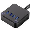 Computer PC Power Button, Desktop Power Button PC External Power Button with 4 Port USB 3.0 Hub