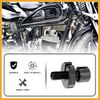 Partuto 1 Pcs M8 Brake Clutch Cable Line Adjuster Screw Black Replacement