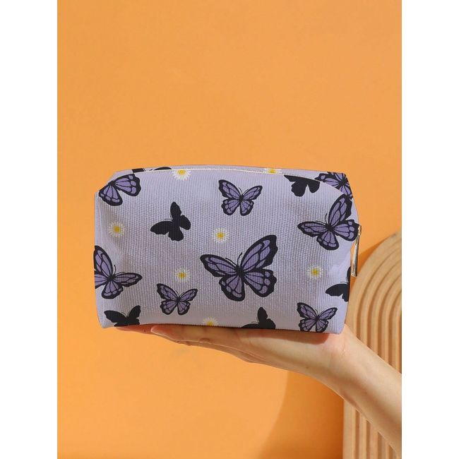 Butterfly Pattern Makeup Bag Cosmetic Organizer Toiletries Bag Makeup Organizer