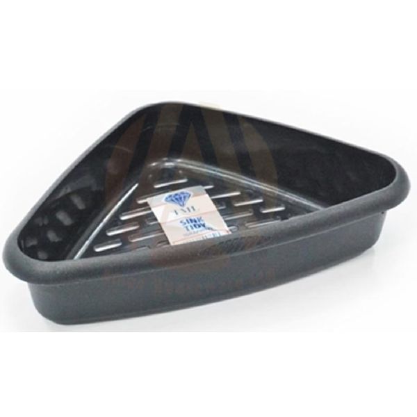 Amee houseware ltd 1 X Plastic TML Triangular Corner Sink Tidy Drainer Kitchen Storage Caddy Basket 4 Colour available (GRAPHITE)