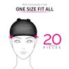 Teenitor 20 Pieces Wigs Cap, Black Stocking Caps, Stretchy Nylon Caps for Wig, Wig Stocking Caps for Women