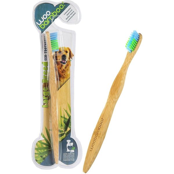 New! WooBamboo Large Breed Pet Toothbrush 3-pack