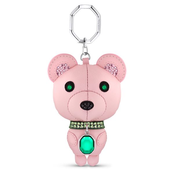 Swarovski Icons key ring, Bear, Multicolored, Stainless steel