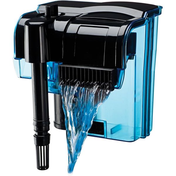 Penn-Plax Cascade Hang-on Aquarium Filter with Quad Filtration System Cleans Up