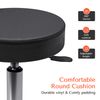 TASALON Adjustable Rolling Stool - Swivel Workbench Stool for Kitchen, Salon, Spa & More - Black