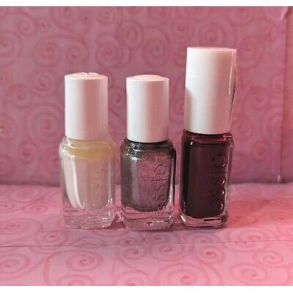 Set of 3 Mini Essie Nail Polish Lacquer 5mL - Chocolate Cakes Blanc Gadget Free